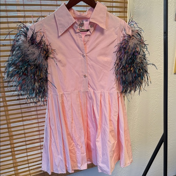 QUEEN OF SPARKLES Dresses & Skirts - QUEEN OF SPARKLES Blush Pink Shirt Dress